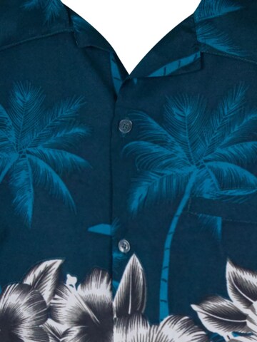 King Kameha Blouse 'Flower Chest' in Green