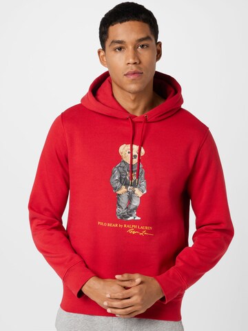 Sweat-shirt Polo Ralph Lauren en rouge : devant