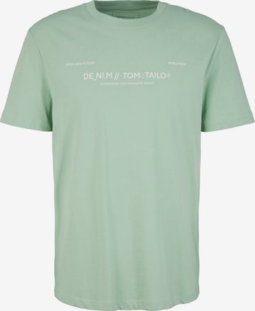 TOM TAILOR DENIM T-Shirt in Grün: predná strana