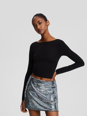 Bershka Skirt in Grey: front