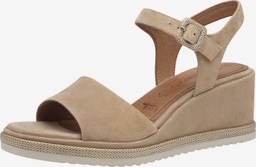 Sandales Tamaris en beige : devant