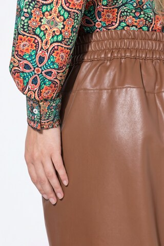 Ulla Popken Wide leg Trousers in Bronze