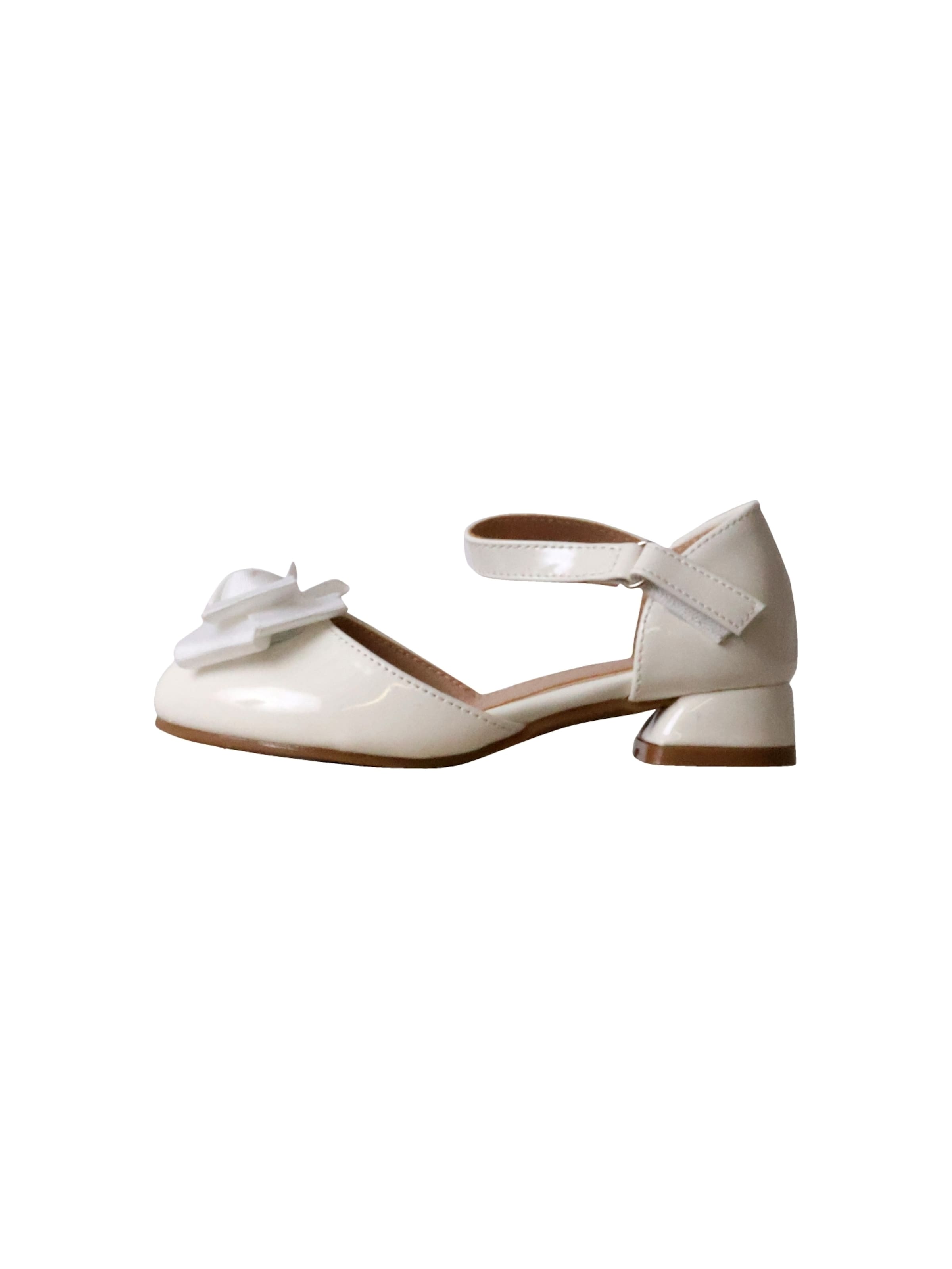 Sandalo 'Kinder Pumps mit Klettverschluss Doremi' di Super Mode in bianco: frontale