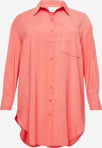 Camicia da donna 'Corin-Aris' di ONLY Carmakoma in rosa: frontale