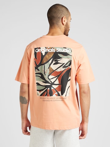 JACK & JONES Tričko 'JORSEQUOIA' - Oranžová: predná strana