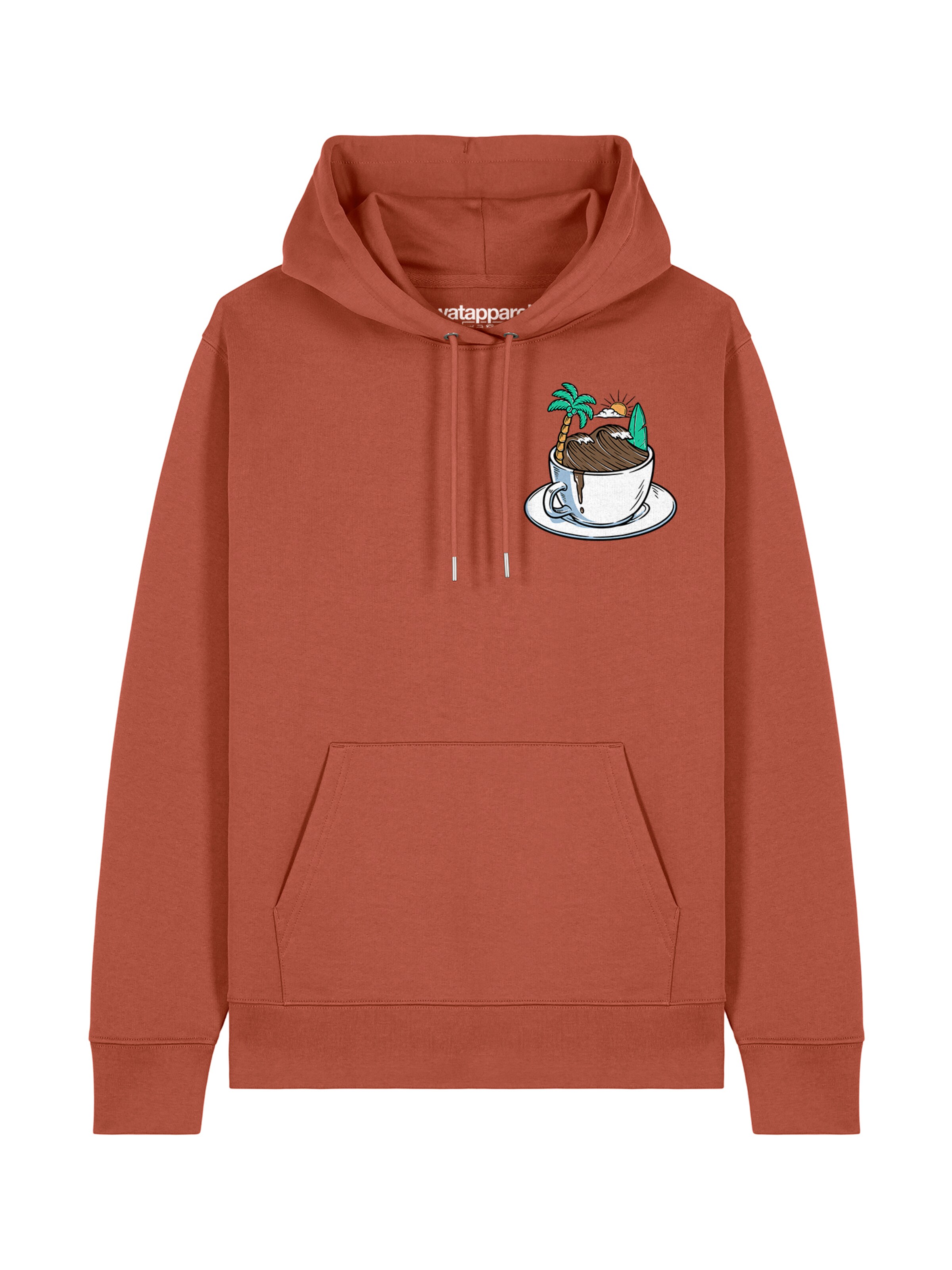 Sweat-shirt 'Coffee Waves' Watapparel en marron : devant