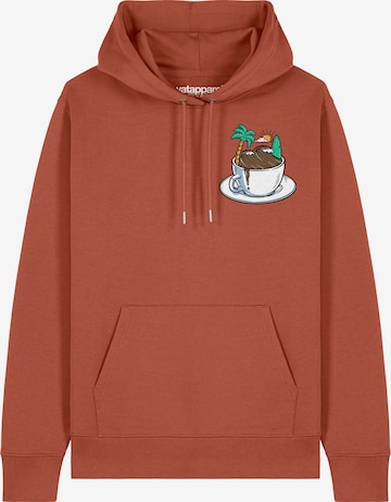 Watapparel Sweatshirt 'Coffee Waves' in Braun: Vorderseite