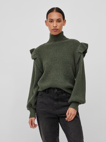 VILA Sweater 'Booba' in Green: front