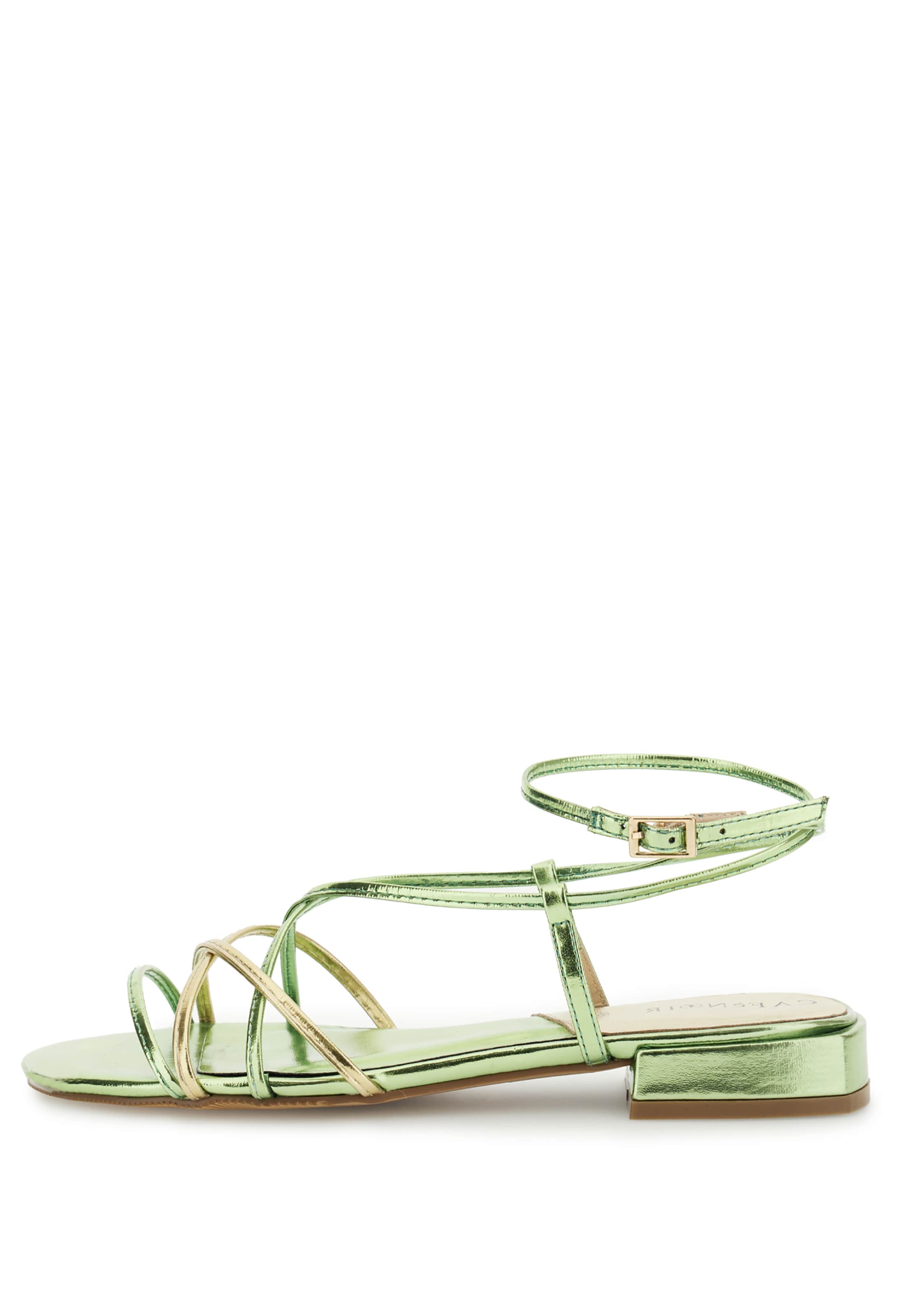 Sandalo con cinturino di CAFè NOIR in verde: frontale