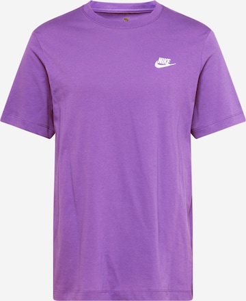 Nike Sportswear Regular fit Shirt 'CLUB' in Lila: voorkant