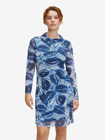 Cartoon Casual-Kleid mit Stehkragen in Blau: predná strana