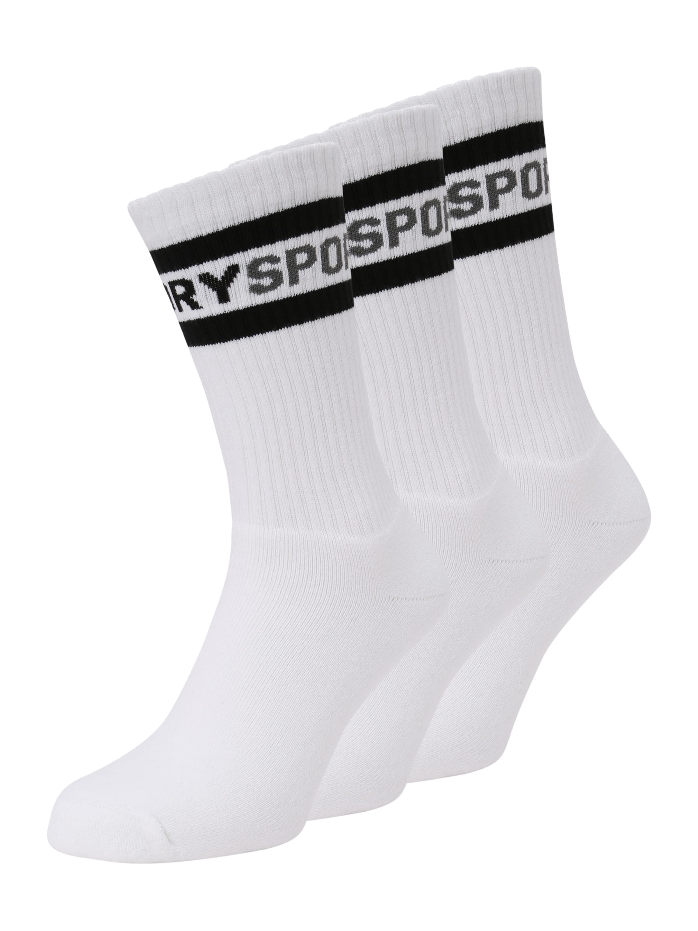Chaussettes de sport Superdry en blanc : devant