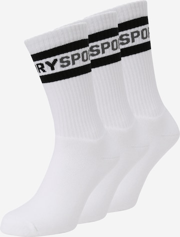 Chaussettes de sport Superdry en blanc : devant