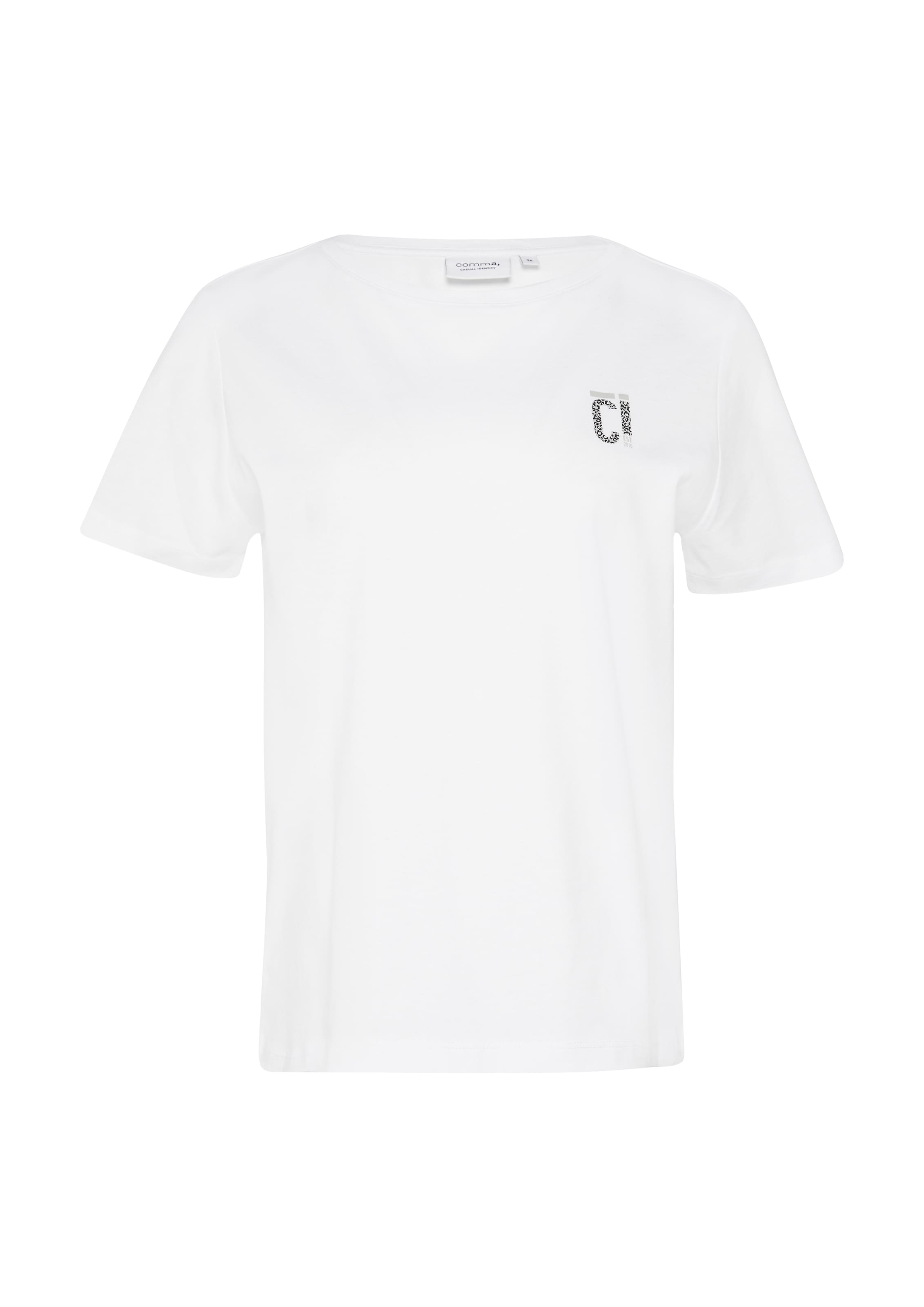 T-shirt comma casual identity en blanc : devant