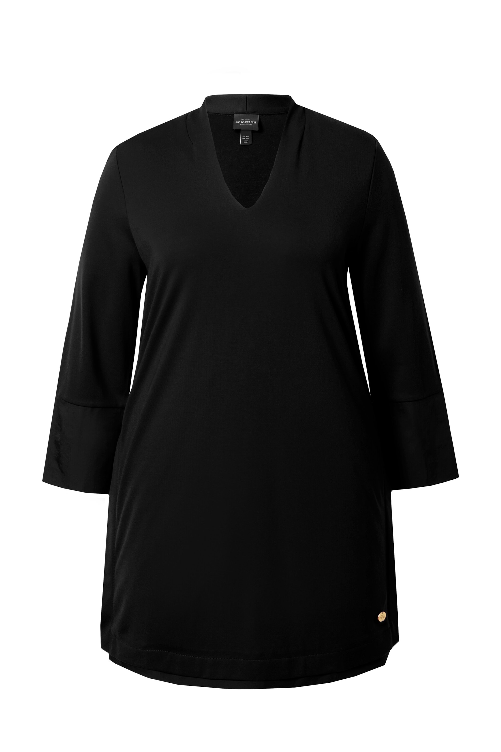 Ulla Popken Shirt in Zwart: voorkant