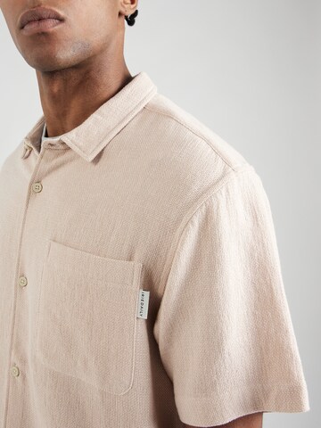 Iriedaily Comfort fit Button Up Shirt 'Sammy Summer' in Beige