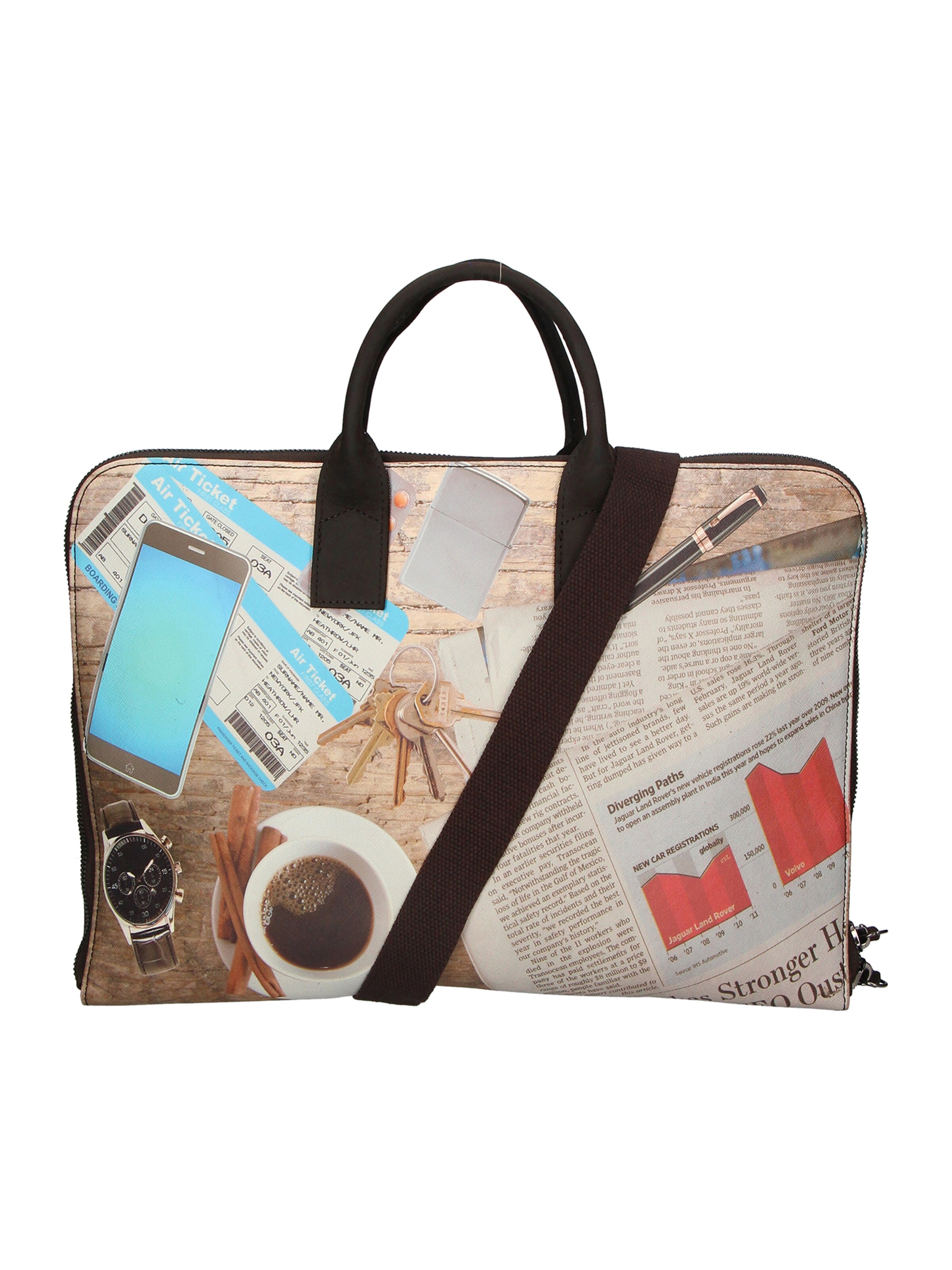 Gave Lux Handtas in Bruin: voorkant