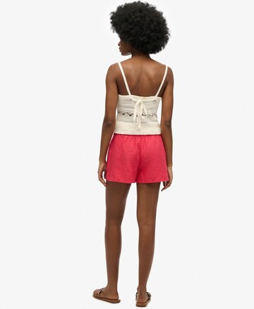 Superdry Regular Broek in Rood