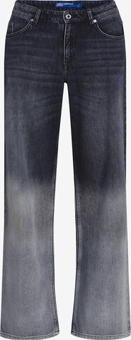 KARL LAGERFELD JEANS - Loosefit Vaquero en negro: frente