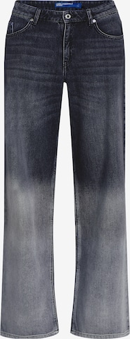 KARL LAGERFELD JEANS - Loosefit Calças de ganga em preto: frente