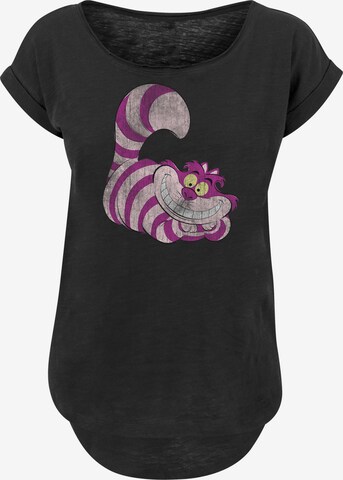 Maglietta 'Disney Alice in Wonderland Cheshire Cat' di F4NT4STIC in nero: frontale