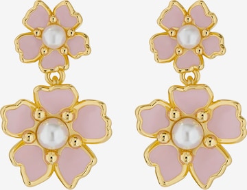 Boucles d'oreilles Ted Baker en or : devant