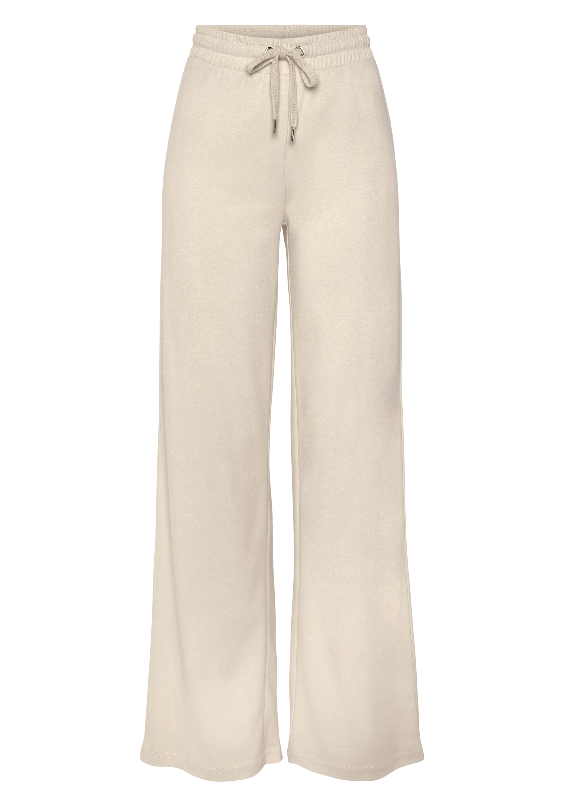 LASCANA Wide leg Pants in Beige: front