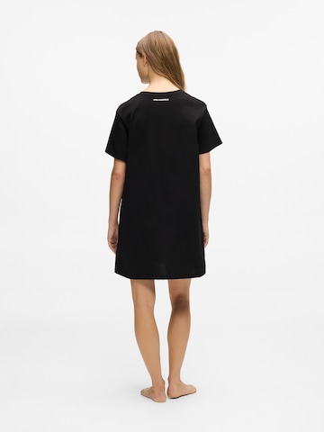Karl Lagerfeld Schlafshirt 'Ikon Rhinestone' in Schwarz