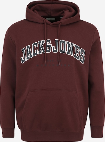 Felpa 'JJECaleb' di Jack & Jones Plus in rosso: frontale