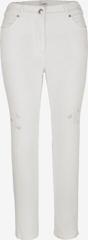 MIAMODA Slim fit Jeans in White: front