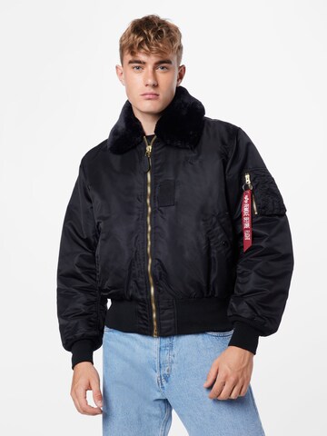 ALPHA INDUSTRIES Kevad-sügisjope 'B15', värv must: eest vaates