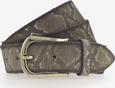 Cintura 'Sabia' b.belt Handmade in Germany di colore marrone scuro / limone / oro, Visualizzazione prodotti