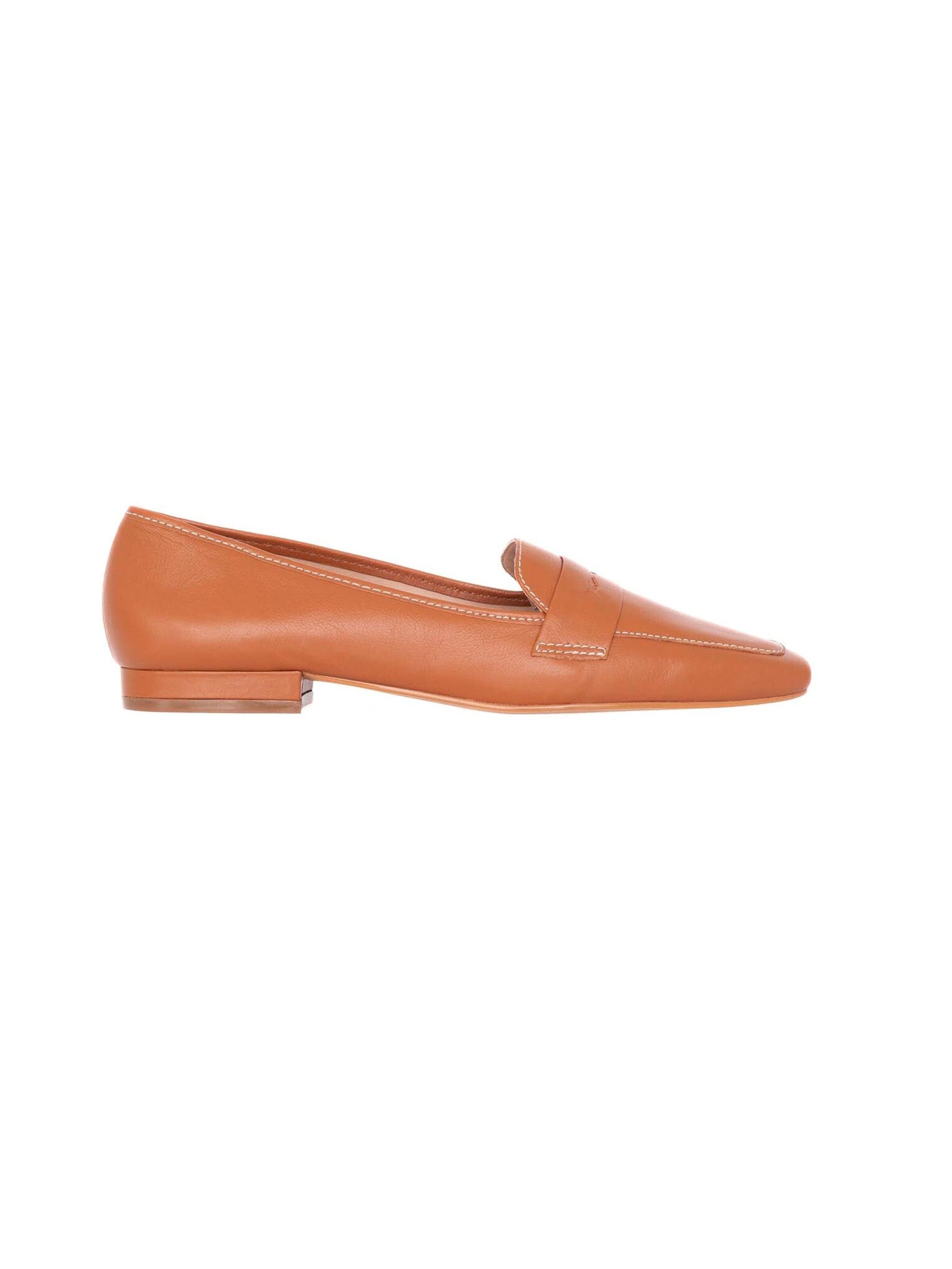 Mangara Atelier Instappers 'Cipó en Cuir Caramel' in Bruin: voorkant