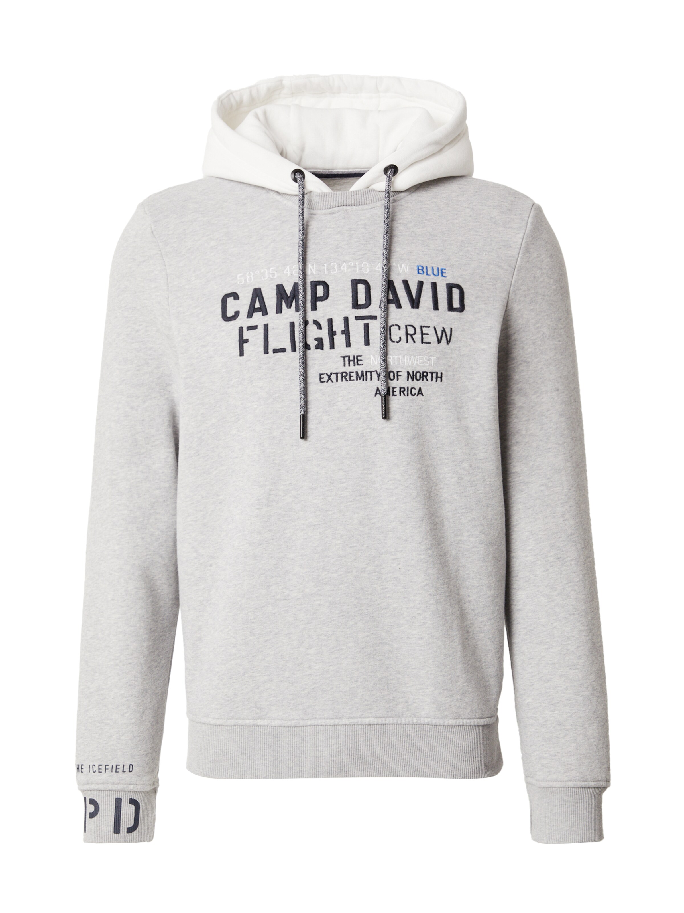 CAMP DAVID Sweatshirt in Grey: front