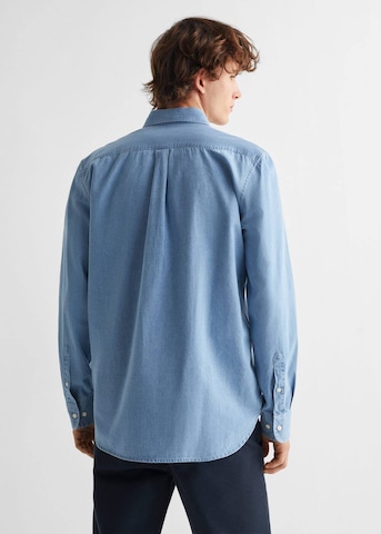 MANGO TEEN Comfort fit Button Up Shirt 'Jaime' in Blue