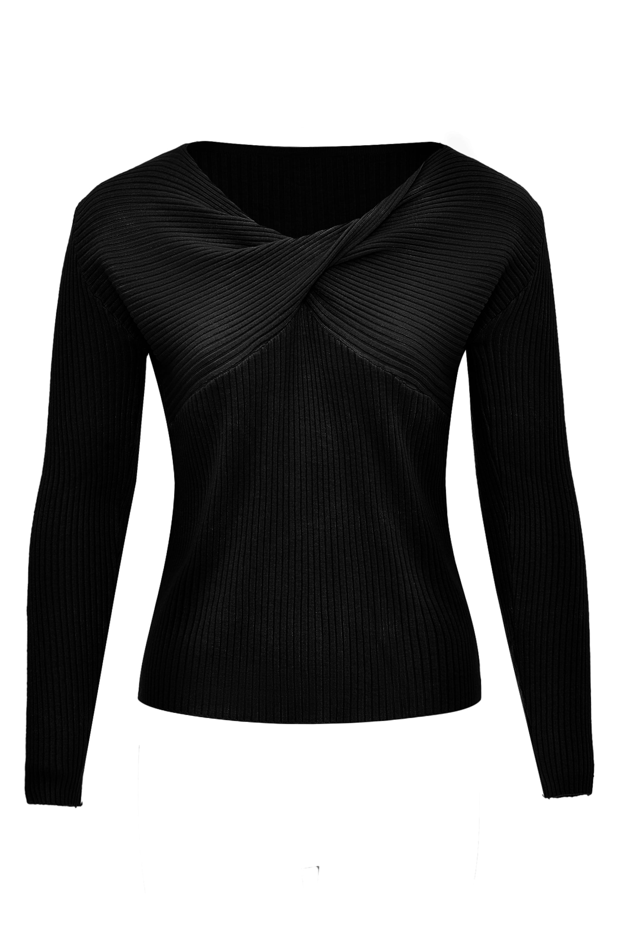 leo selection Sweater in Black: front