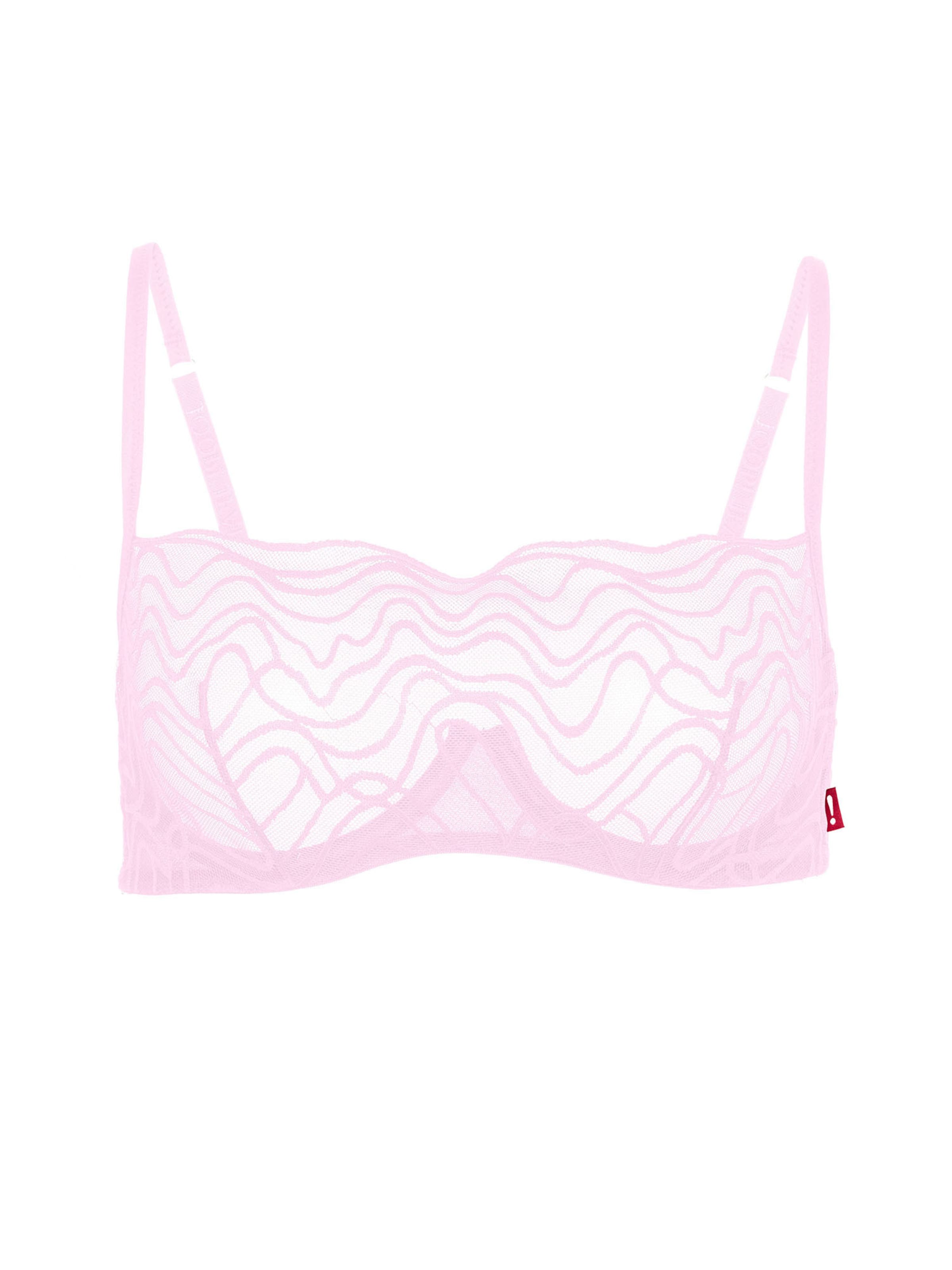 JOOP! Jeans Bustier BH ' Wave Lace' in Roze: voorkant