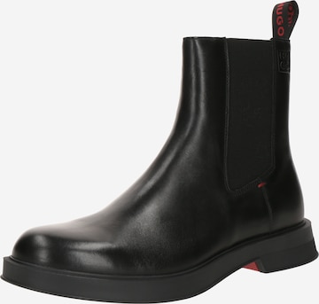 melns HUGO Čelsijas zābaki 'Lenner': no priekšpuses