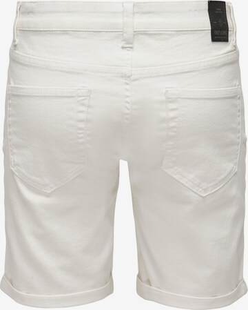 regular Pantaloni 'Ply' di Only & Sons in bianco