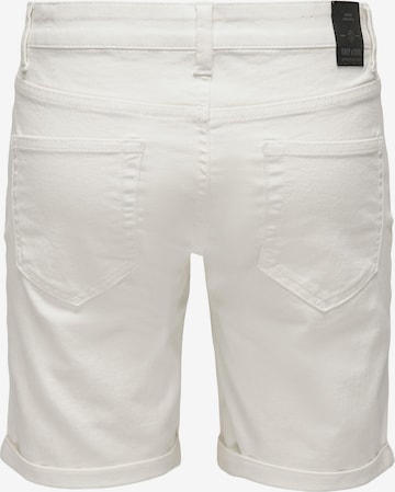 Regular Pantalon 'Ply' Only & Sons en blanc