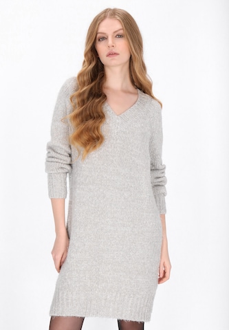 DreiMaster Vintage Gebreide jurk in Wit: voorkant