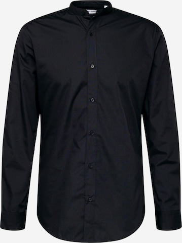 JACK & JONES Slim fit Overhemd 'JOE' in Zwart: voorkant