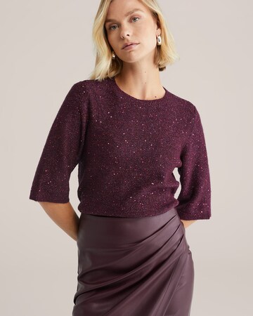 WE Fashion Sweater in Purple: front