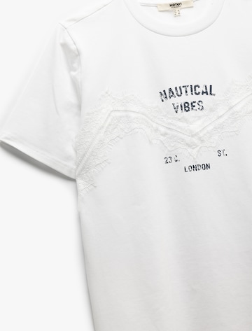 Koton Shirt 'Dantel' in White