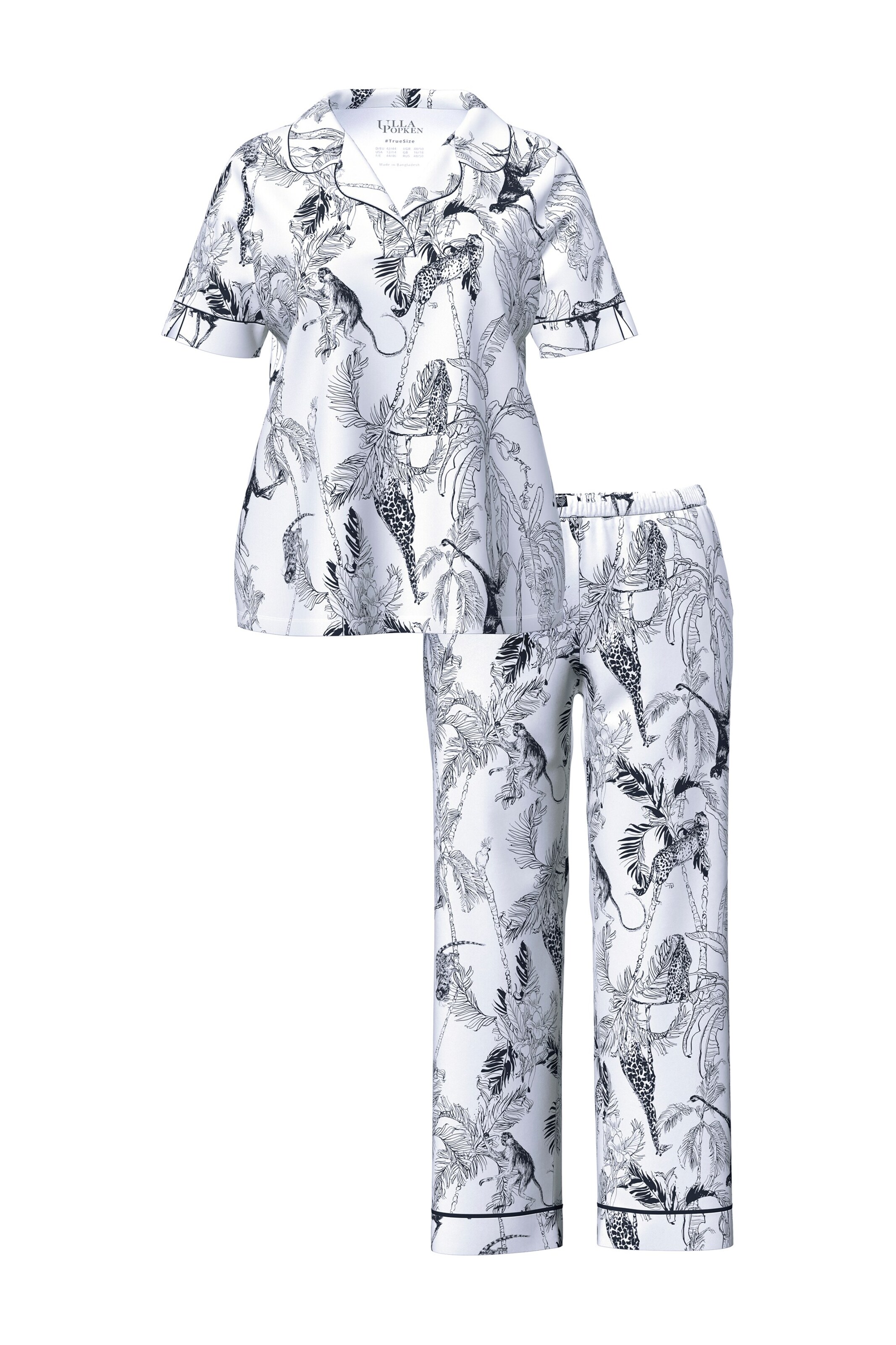 Ulla Popken Pajama in White: front