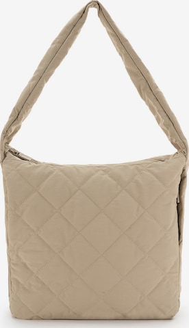 Seidenfelt Schultertasche 'Hetta' in Beige: Vorderseite
