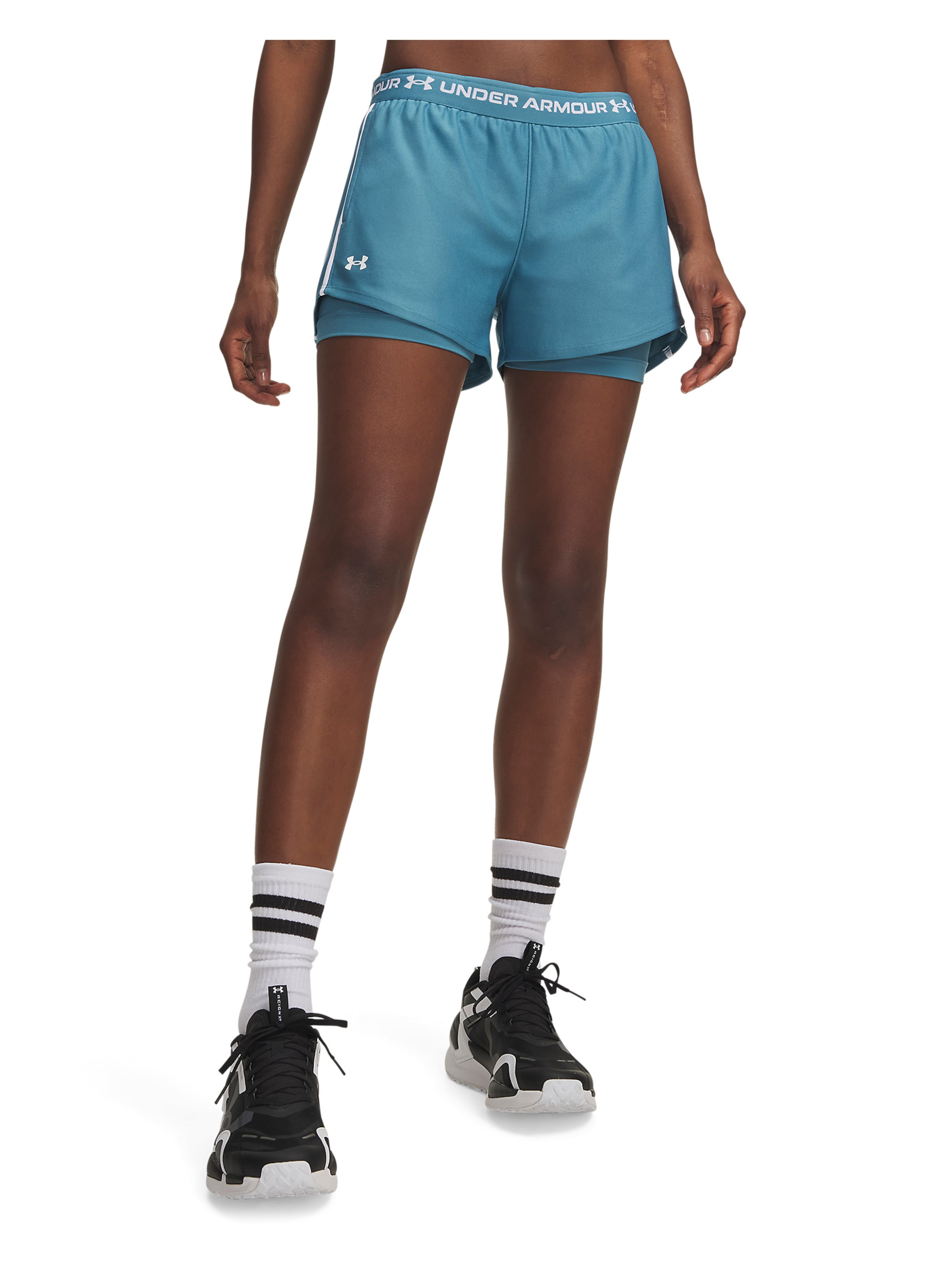 UNDER ARMOUR Regular Sportbroek 'Play Up' in Blauw: voorkant