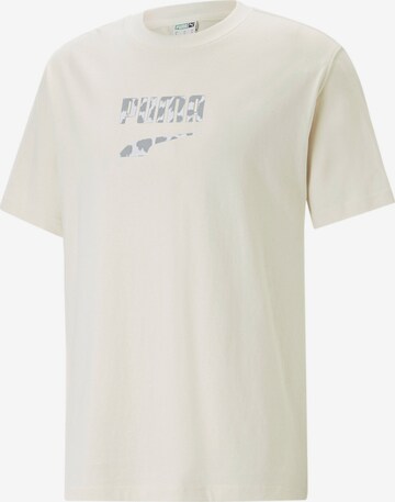 PUMA T-shirt 'Downtown' i beige: framsida