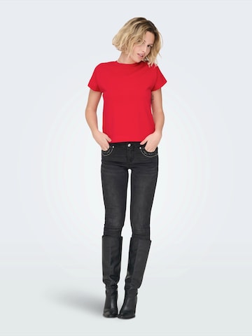 raudona ONLY Marškinėliai 'ONLERICA'