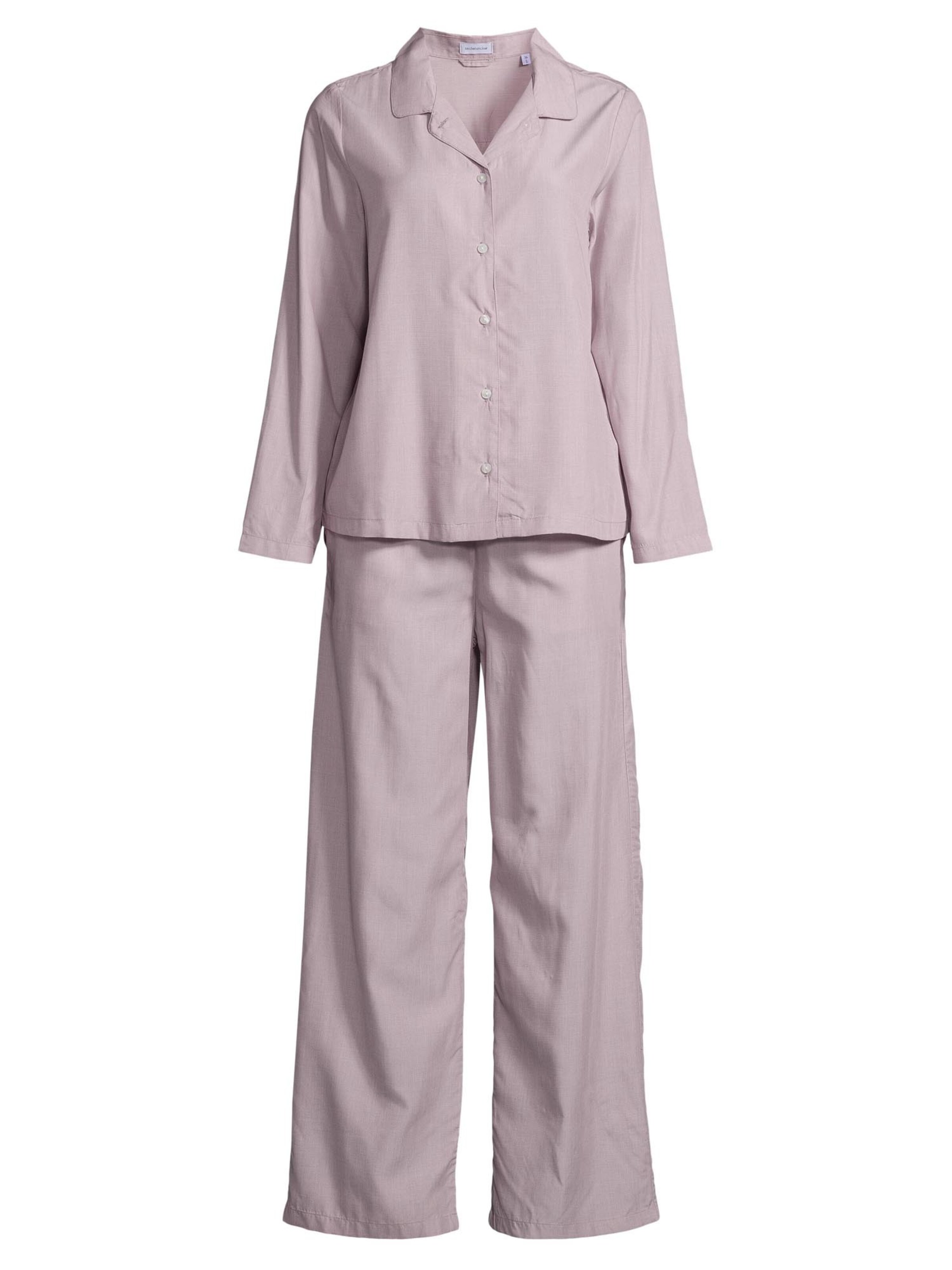SEIDENSTICKER Pajama 'Classic Fil a Fil' in Purple: front